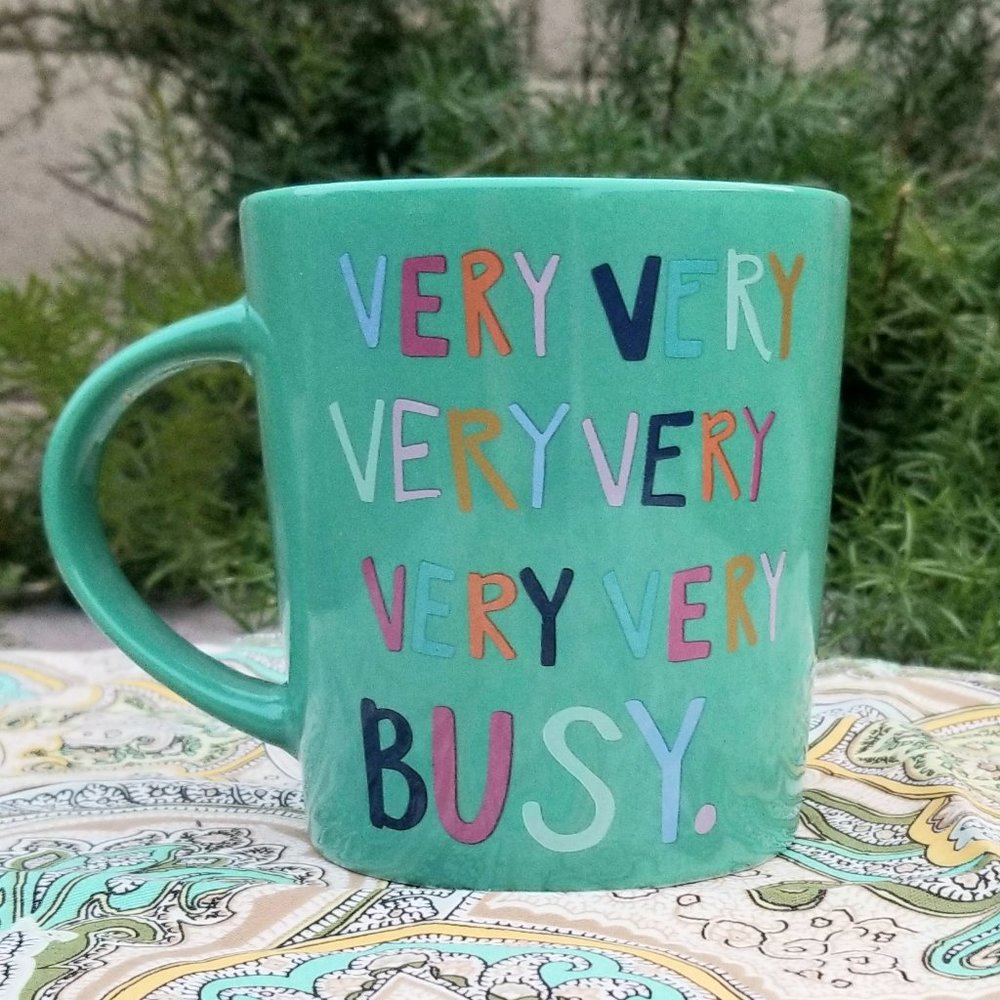 Pink Light Studio Pfaltzgraff Collectible Mug - "VERY VERY BUSY." 18 Ounce Mug
